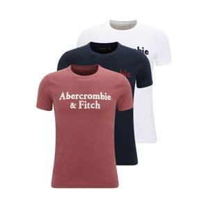 Abercrombie & Fitch Tričko  námořnická modř / pastelově červená / bílá