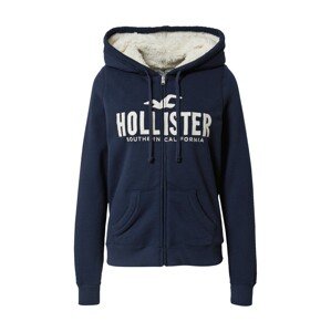 HOLLISTER Mikina  tmavě modrá / bílá