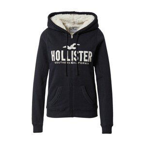 HOLLISTER Mikina  černá / bílá