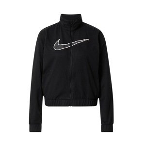 NIKE Sportovní bunda  černá / bílá