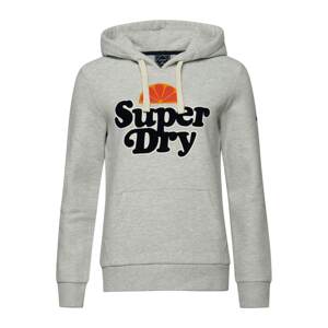 Superdry Mikina  šedá / oranžová / červená / černá