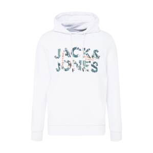 JACK & JONES Mikina  marine modrá / chladná modrá / korálová / bílá