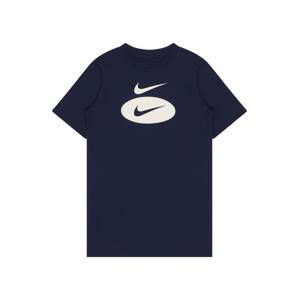 Nike Sportswear Mikina  tmavě modrá / bílá