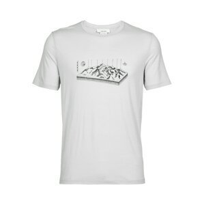 ICEBREAKER Funkční tričko 'M Tech Lite II SS Tee Alps 3D'  černá / bílá