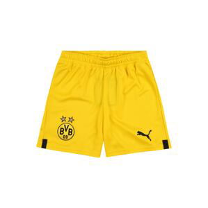 PUMA Sportovní kalhoty 'Borussia Dortmund 22/23'  limone / černá