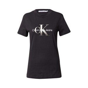 Calvin Klein Jeans Tričko  černá / platinová