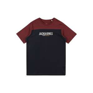 Jack & Jones Junior Tričko 'Dan'  modrá / žlutá / bordó / bílá