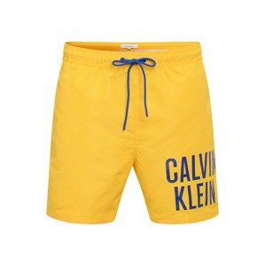 Calvin Klein Swimwear Plavecké šortky  marine modrá / zlatě žlutá