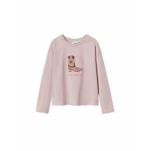 MANGO KIDS Tričko 'CONGLI'  hnědá / pink / černá