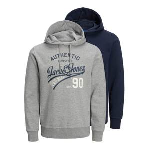 Jack & Jones Plus Mikina 'ETHAN'  modrá / námořnická modř / šedá / antracitová / červená / bílá