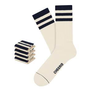 CHEERIO* Sportovní ponožky 'Retro Tennis Type 4P'  černá / bílá
