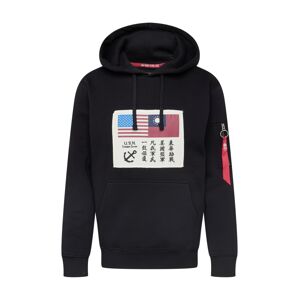 ALPHA INDUSTRIES Mikina  azurová / burgundská červeň / černá / přírodní bílá