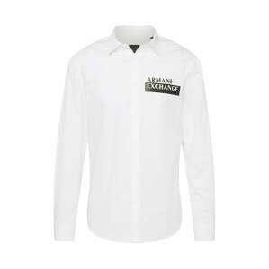 ARMANI EXCHANGE Košile 'Tessuto'  černá / bílá