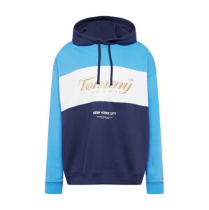 Tommy Jeans Mikina  bílá / tmavě modrá / modrá / zlatá