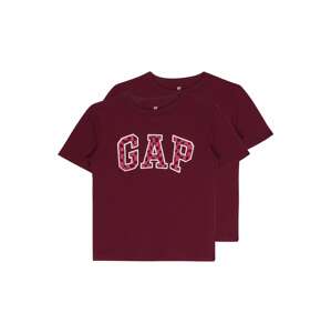 GAP Tričko  pink / červenofialová / bílá