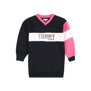 TOMMY HILFIGER Šaty  tmavě modrá / bílá / pink