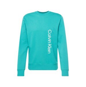 Calvin Klein Mikina  aqua modrá / bílá