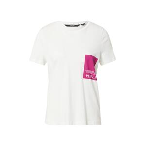 VERO MODA Tričko 'CILLE OLLY'  pink / bílá