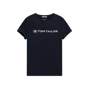 TOM TAILOR Tričko  noční modrá / bílá