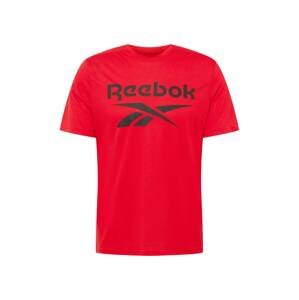 Reebok Sport Funkční tričko  červená / černá