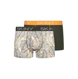 Skiny Boxerky  jedle / oranžová / bílá