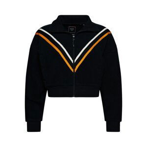 Superdry Fleecová mikina 'Chevron'  bílá / oranžová / černá