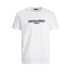 JACK & JONES Tričko 'Jadon'  černá / bílá