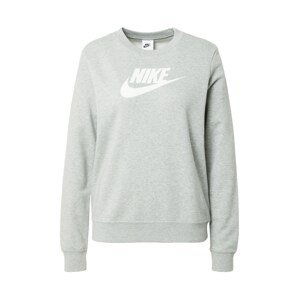 Nike Sportswear Mikina  šedý melír / bílá