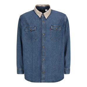 Levi's® Big & Tall Košile 'BIG RELAXED FIT WESTERN MED INDIGO - FLAT FINISH'  světle béžová / modrá džínovina