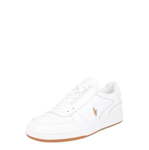 Polo Ralph Lauren Tenisky 'POLO CRT PP-SNEAKERS-LOW TOP LACE'  světle hnědá / bílá