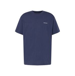 Carhartt WIP Tričko  noční modrá / bílá