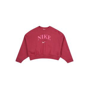 Nike Sportswear Mikina  pink / malinová / bílá