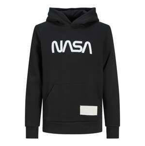 Jack & Jones Junior Mikina 'NASA'  světle béžová / černá / bílá