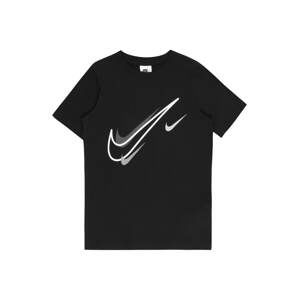 Nike Sportswear Tričko  černá / bílá / šedá