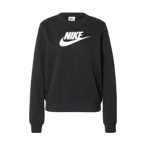 Nike Sportswear Sportovní mikina  černá / bílá