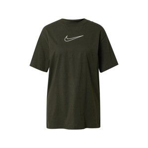 Nike Sportswear Tričko  tmavě zelená / bílá