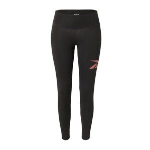 Reebok Sport Sportovní kalhoty  světle růžová / černá