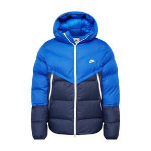 Nike Sportswear Zimní bunda  modrá / tmavě modrá / bílá