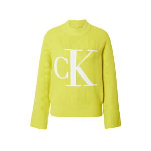 Calvin Klein Jeans Svetr  citronová / bílá