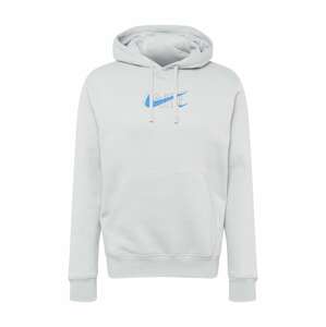 Nike Sportswear Mikina  nebeská modř / světle šedá / černá