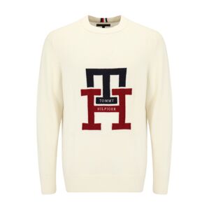 Tommy Hilfiger Big & Tall Svetr  noční modrá / tmavě červená / barva bílé vlny