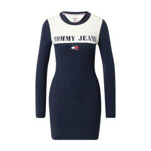 Tommy Jeans Úpletové šaty  marine modrá / červená / bílá