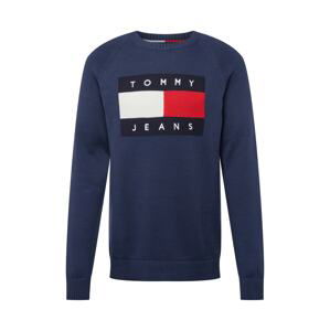 Tommy Jeans Svetr  námořnická modř / enciánová modrá / jasně červená / bílá