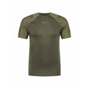 NIKE Funkční tričko  khaki / olivová / černá / bílá