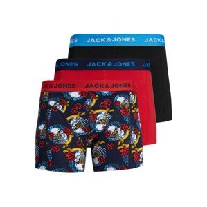 JACK & JONES Boxerky 'LIMIT SKULL'  námořnická modř / žlutá / červená / bílá