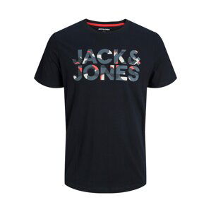 JACK & JONES Tričko 'RAMP'  světle šedá / tmavě šedá / korálová / černá