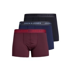 JACK & JONES Boxerky 'DAX'  noční modrá / tmavě modrá / bobule / červená