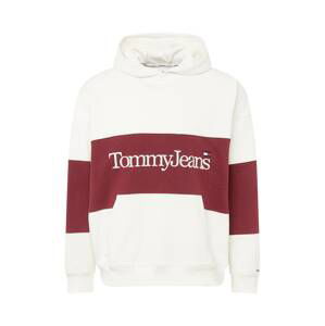 Tommy Jeans Mikina  námořnická modř / tmavě červená / bílá