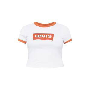 Levi's® Plus Tričko 'PL GRAPHIC MINI RINGER NEUTRALS'  tmavě oranžová / bílá