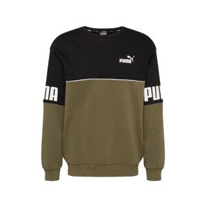 PUMA Mikina  khaki / černá / bílá